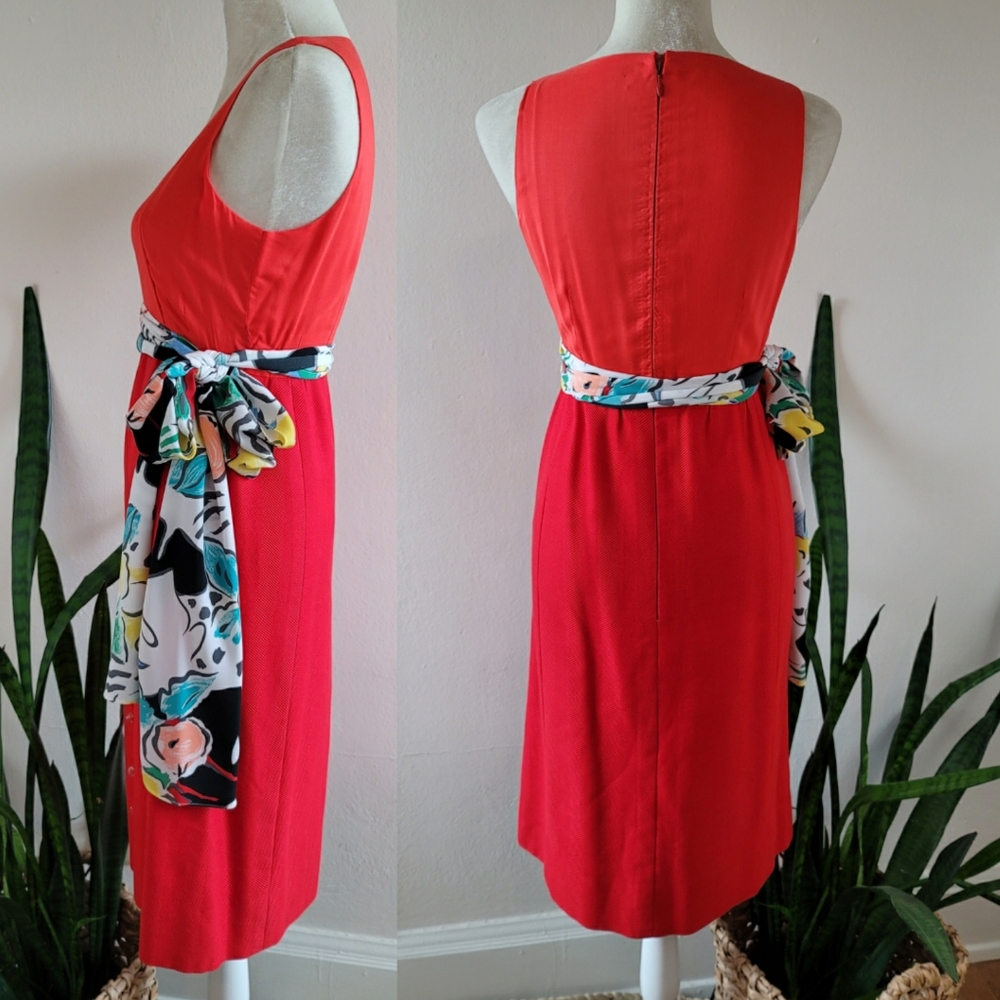 VTG 60s Mod Tangerine Disco Ball Dress - Picture 8 of 16